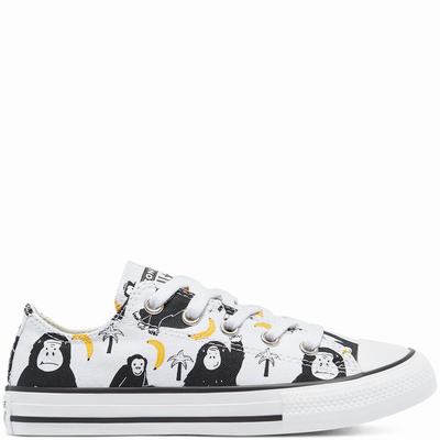 Gyerek Converse Graphic Print Chuck Taylor All Star Tornacipő CO6128947 Fehér/Fekete